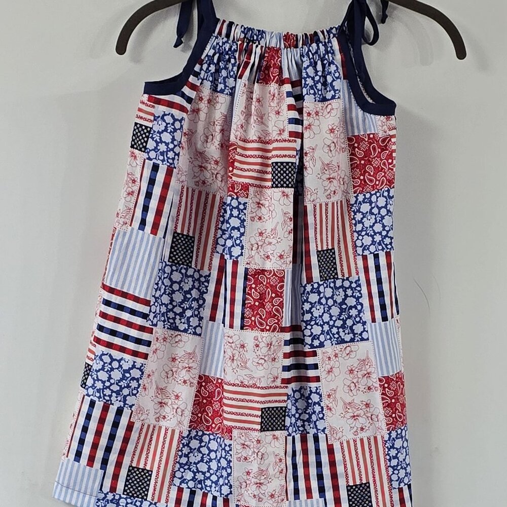 Patchwork floral Cotton Calico pillowcase dress. Bold and beautiful!